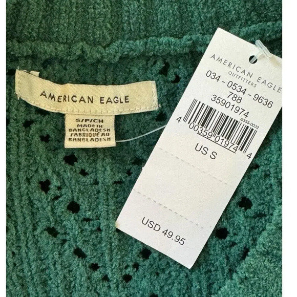 NEW American Eagle Women's Green Knit Pullover Sweater‎ Size Small NWT - Picture 4 of 9
